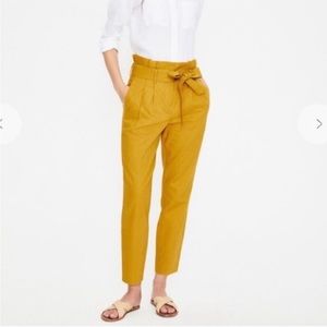 NWT! Boden Mustard Yellow Paperbag Waist Trousers